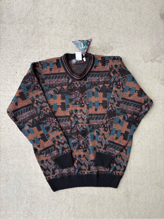 Tundra Other - Vintage 90s NWT Tundra Canada Patterned Knit Merino Wool Sweater Medium